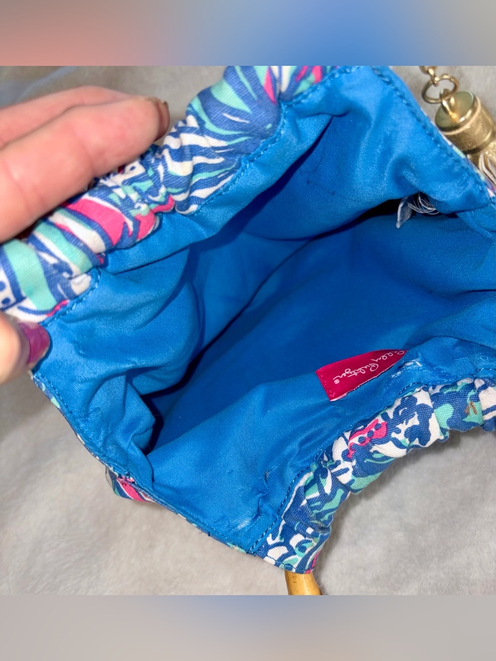 Lilly Pulitzer Bamboo Handle Bag Limited Edition - Picture 5 of 10